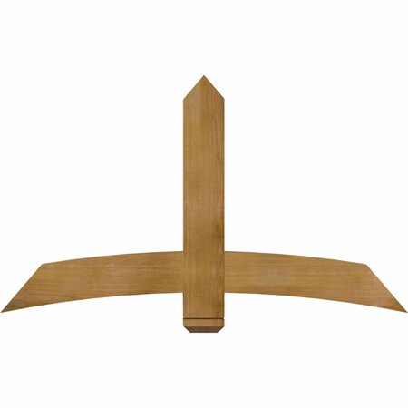 Ekena Millwork Bellingham Rough Sawn Timber Gable Bracket, Western Red Cedar, 60"W x 35"H x 4"D x 6"F, 14/12 Pitch GBW060X35X0406BEL00RWR